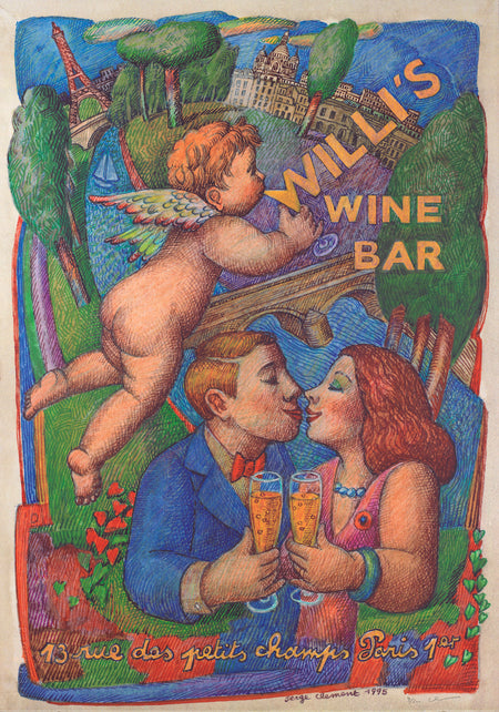 Serge CLEMENT 1995 Signed Velin Edition Willi's Wine Bar